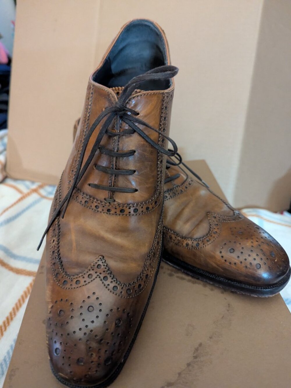 TO BOOT-NEW YORK Mens Wingtip Shoes Size 10